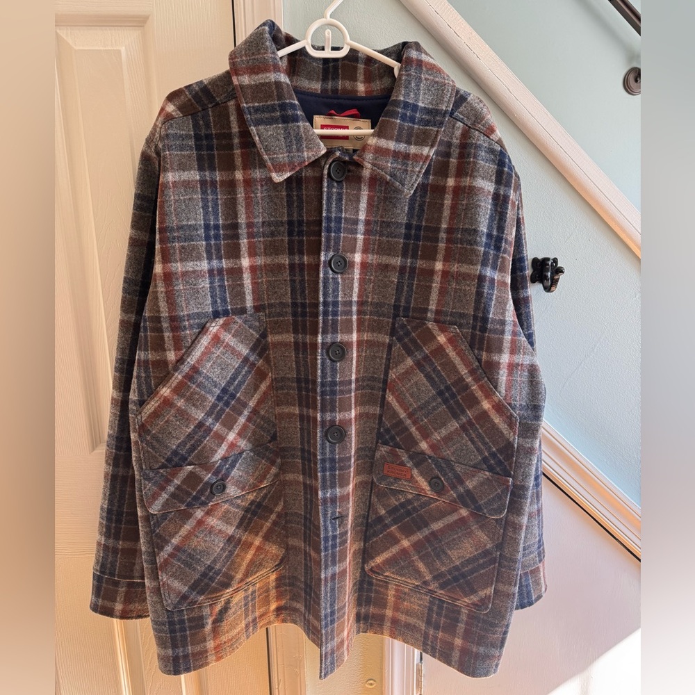 Stormy Kromer Mackinaw Wool Coat in North Star Plaid XL/46-48 USA Made NWT